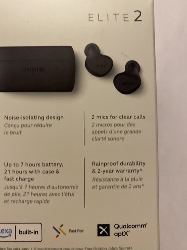 Jabra Elite 2 Wireless Earbuds (Brand New Sealed) - Foto 9 di 11