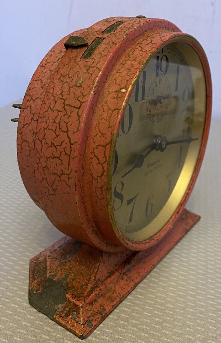 1927 Antique Westclox Big Ben De Luxe Alarm Clock Pink Rose 1927 Antique Westclox Big Ben De Luxe Alarm Clock Pink Rose