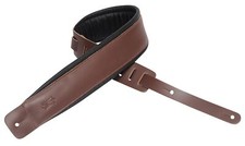 Leathers 3" Leather Guitar Strap with Foam Padding and Garment Leather Backin...