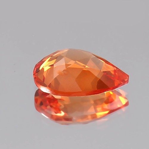 Gemma sfusa taglio pera zaffiro 3,10 ct AAA Padparadscha | gemme pesca bicolore 11x7 mm - Foto 16 di 21