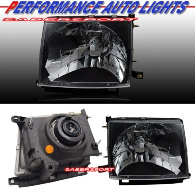 Eagle Eyes Black Headlights + Smoke Bumper Lights + Tail Lights For 1998-2000 Tacoma 4WD/PreRunner