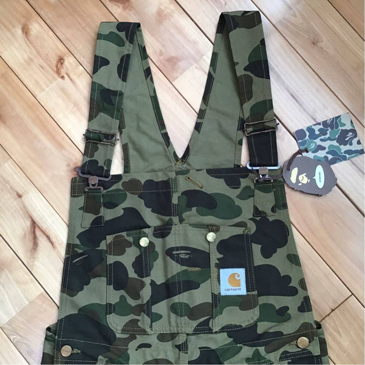 BAPE × carhartt Overall 1st camo green A Bathing Ape Size M BAPE × carhartt Overall 1st camo green A Bathing Ape Size M