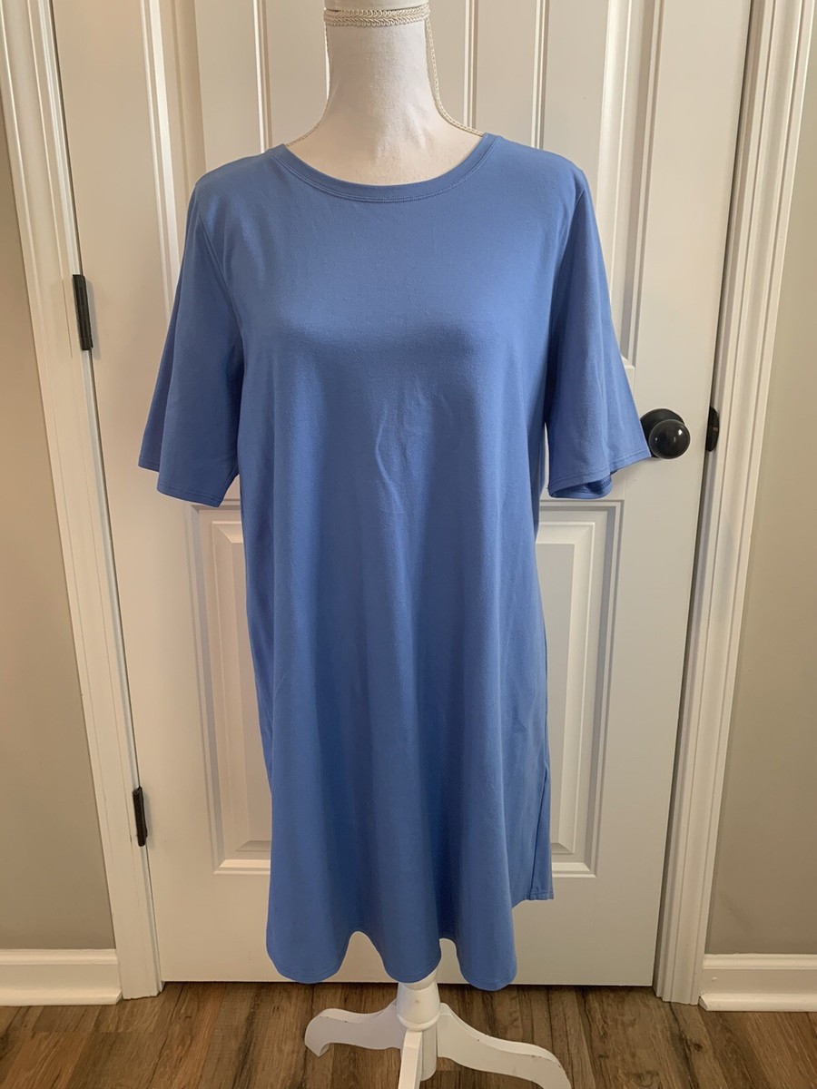New Eileen Fisher Organic Cotton Stretch Jersey Dress Roundneck K/L Blue Sz L | eBay New Eileen Fisher Organic Cotton Stretch Jersey Dress Roundneck K/L Blue Sz L | eBay