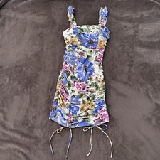 Lulus Ruched Tropical Boho Dress  Size S