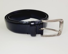 Zara Black Leather Belt Size 85 Made in Spain S/M Women 40" TIP to Tip