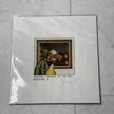 John Long 1989 Comic Art Litho Print Visiting Friends At The Art Museum