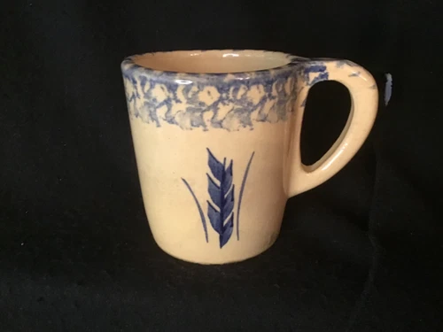 Roseville Ohio R P. P. Co Roseville Pottery Wheat Cup Mug Vintage Pottery Mug 