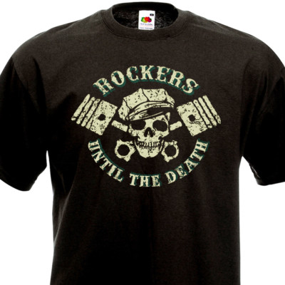 T-Shirt Rockers Until Il Death Rockabilly Rock N Roll 50's Vintage