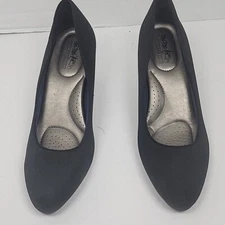 Coach And Four Women Black  Satin Heels Size 7.5