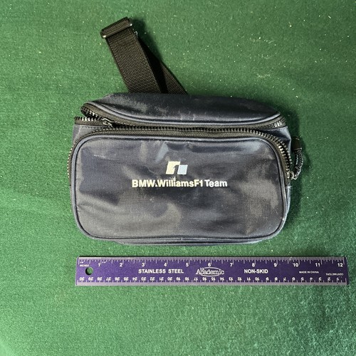 Vintage Official BMW Williams F1 Formula 1 Team Vintag PVC Hip Bag Waist Bag - Picture 2 of 7