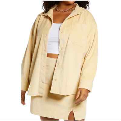 Bp Nordstrom Corduroy Shirt Jacket 2X Tan Boulder NWT