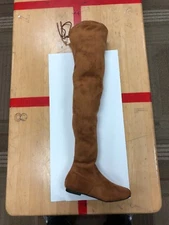 Thigh high camel brown suede boots BNIB