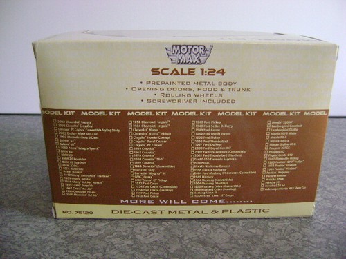 Motor Max Model Kit 1:24 1957 Chevy Bel Air Model Kit No. 75120 NOS New in Box - Picture 5 of 9