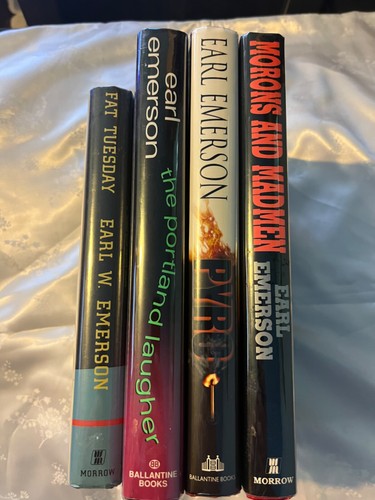 Signed Earl Emerson book lot - 4 1st edition 1st print hardcovers - Pyro - Bild 3 von 12