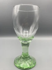 fire and light art glass goblet Signed Celery
