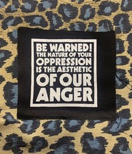 BE Warned DIY Patch- Punk Crust Black Flag Off Leftover Crack Oi