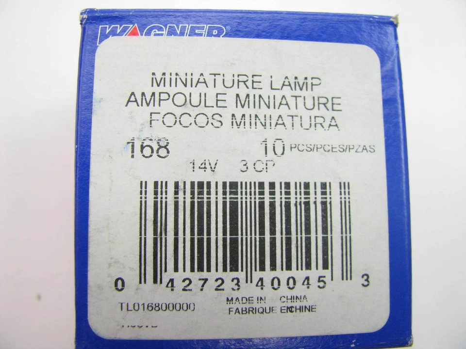 (10) Wagner 168 Miniature Light Bulb - Wedge T-3 1/4 - Image 3 of 3
