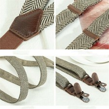 Braces Da Uomo In Herringbone Retro Regolabili A Y Di 20mm