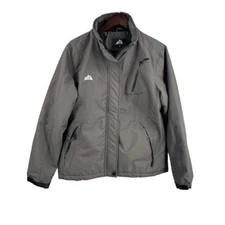 Moerdeng Womens Waterproof Ski Snow Jacket Windbreaker Gray Insulated Zip Med