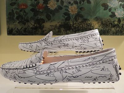 NWB WOMENS AUTHENTIC TOD'S WHITE LEATHER LOGO LOAFER MOCCASIN FLAT SHOES 40/10