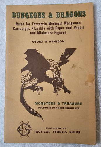 Original Dungeons & Dragons Vol 2 of 3 Booklet Monsters & Treasure TSR 1974 - Picture 2 of 13