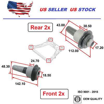 Nissan Rogue Subframe Bushings Front Subframe Crossmember Bushings - Foto 6