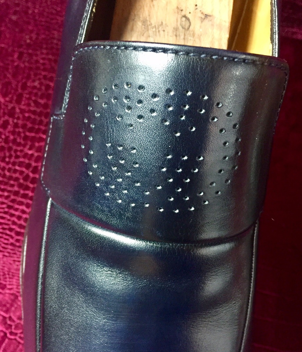 $980 Mens Blue Gucci GG Leather Loafers Sz 10 G / 11 D US  display picture 2