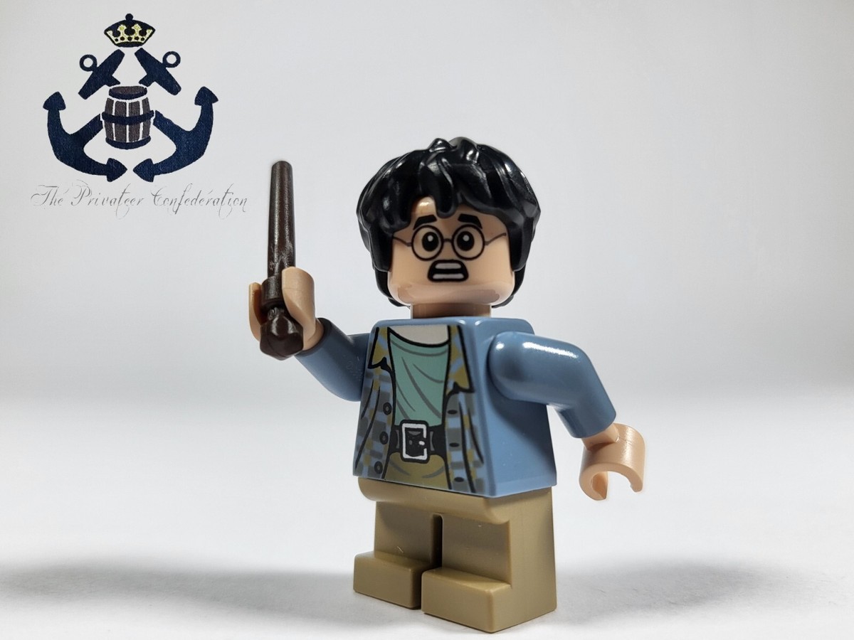 Harry 様 LEGO Minifigure Harry Potter Sand Blue Jacket + Dark Brown Wand
