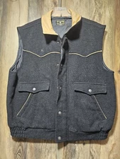 Wyoming Traders Nevada Vest Black Wool Men's Size XXL