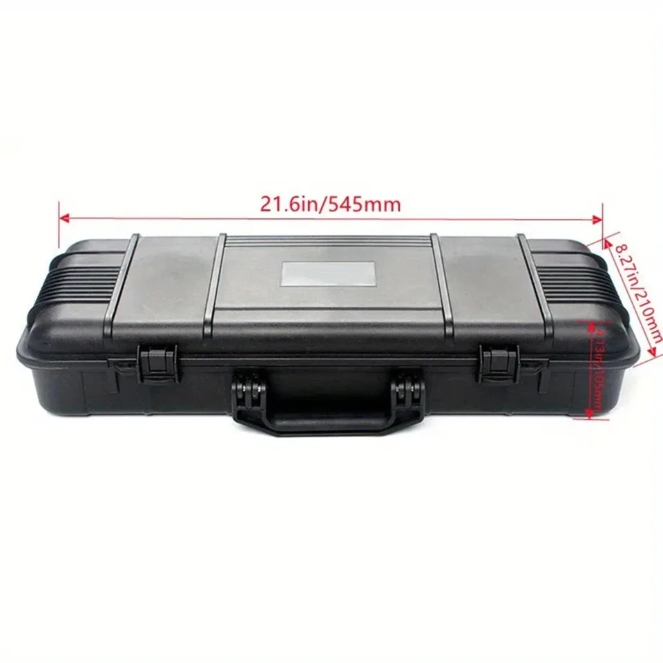 6 Sizes Black Hard Shell PP Toolbox Shockproof Portable Tool Storage Case - image 2 of 4