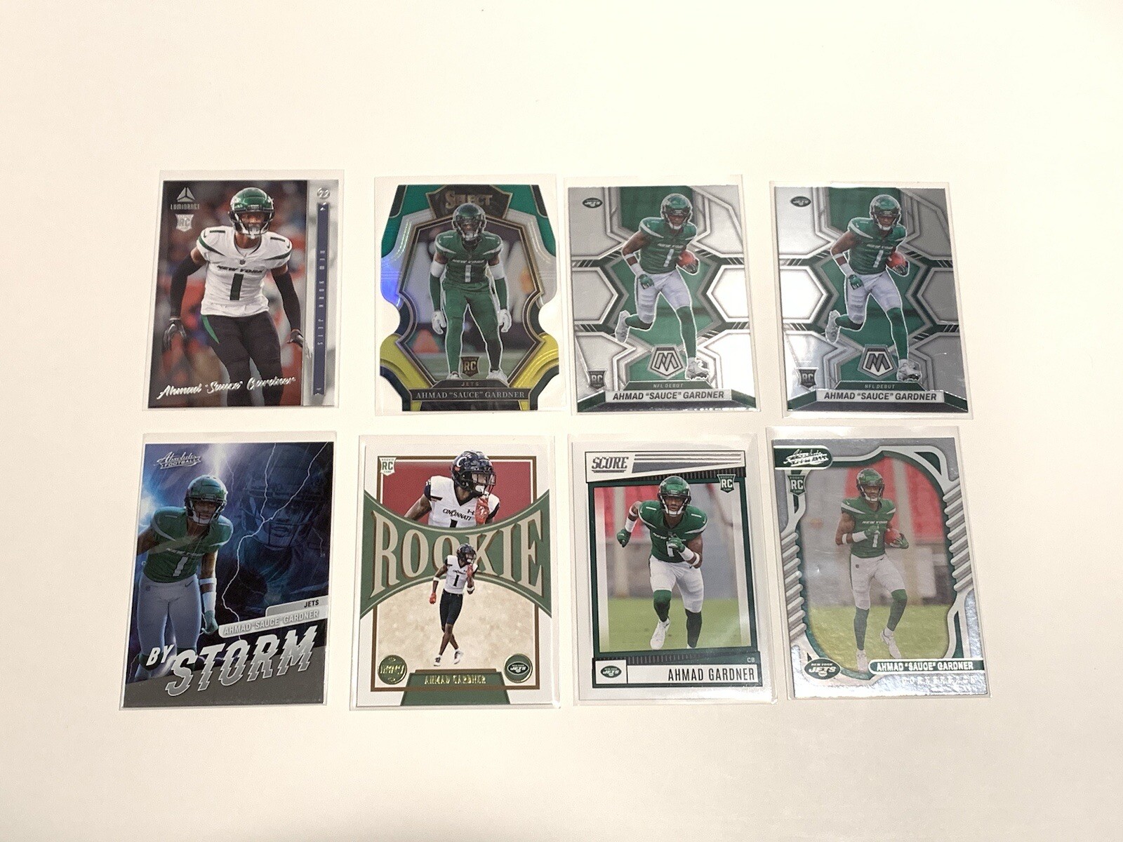 Ahmad Sauce Gardner Rookie Card Lot of 8 Cards, NFL, New York Jets, All