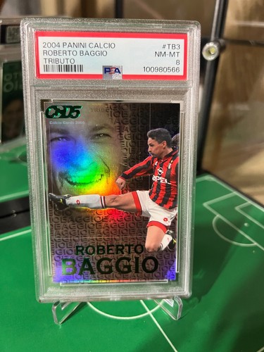 2004-05 PANINI CALCIO CARDS C05 TRIBUTE TB3 ROBERTO BAGGIO AC MILAN GRANDI PSA 8 - Picture 23 of 24