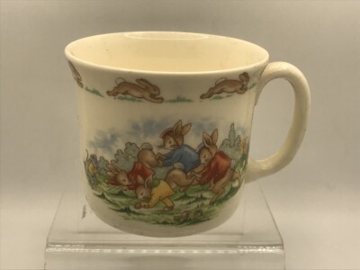 Bunnykins Baby Porzellan von Royal Doulton - hergestellt in Großbritannien - Rückenstempel - seltene Muster