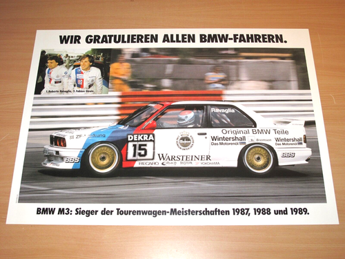 E30 BMW M3 DTM - Poster - Atelier de l'Automobile | GPBox