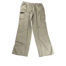 Boulder Creek Mens Green Cargo Pants Size 40 Utility Pocket Relaxed Fit Outdoors