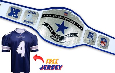 Dallas Cowboys NFL Championship Belt Adult Size 2mm Brass