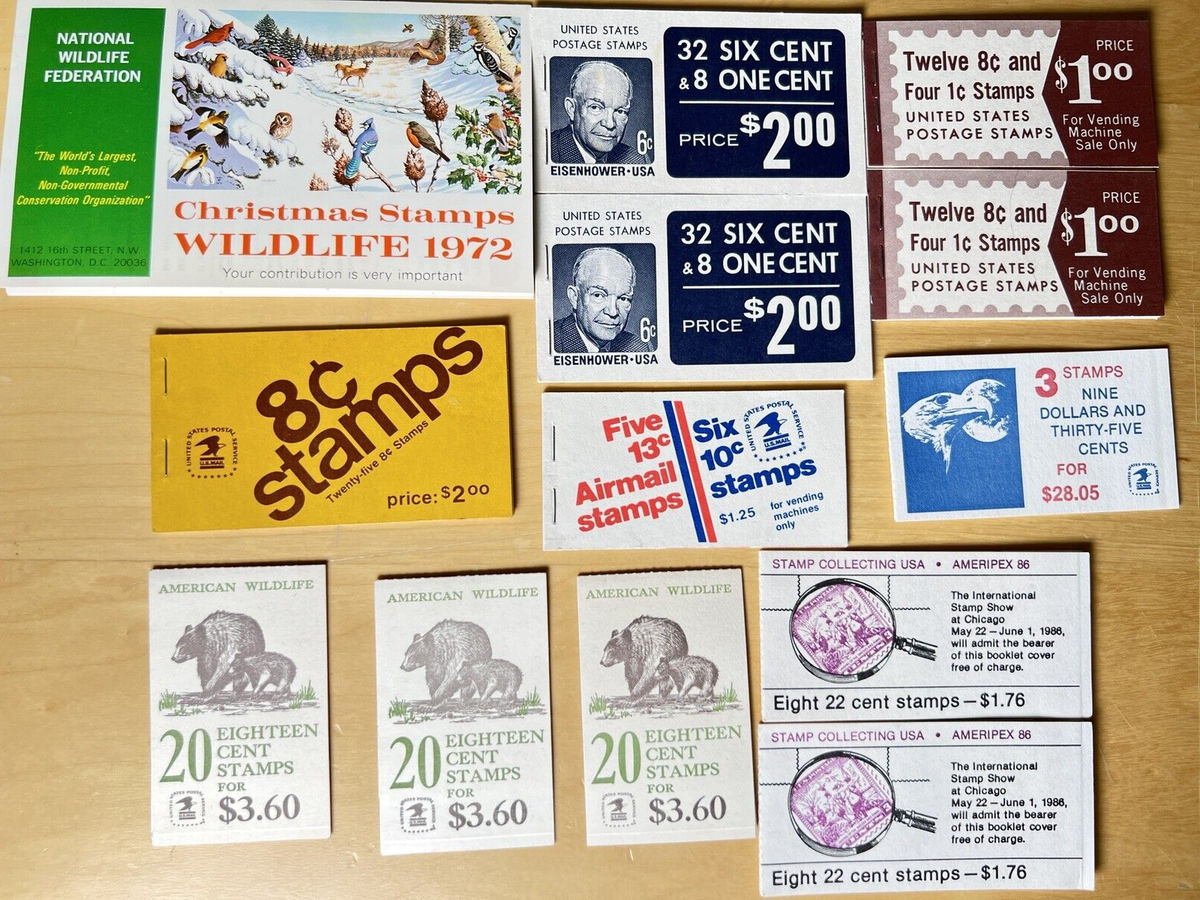 1970s Collectible Stamp Booklets - 12 USPS Vending Machine