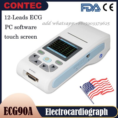 CONTEC 12-Channel ECG/EKG Machine Electrocardiograph, PC software, Touch