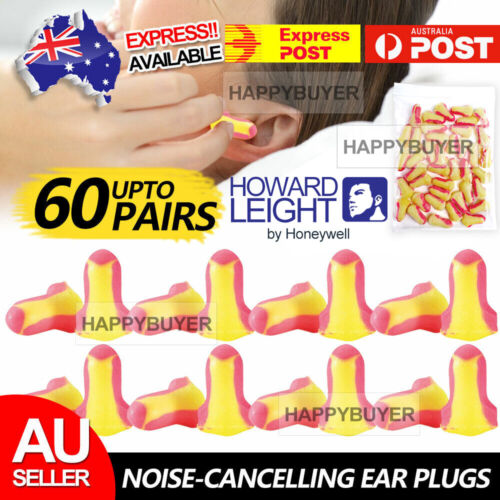 Upto 60Pairs EAR PLUGS Disposable Foam Howard Leight  32dB Sleep Snore - Picture 1 of 11