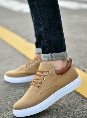 Men's Fashion Casual Cozy Height Increasing Shoes Canvas 3Cm Elevator Comfort