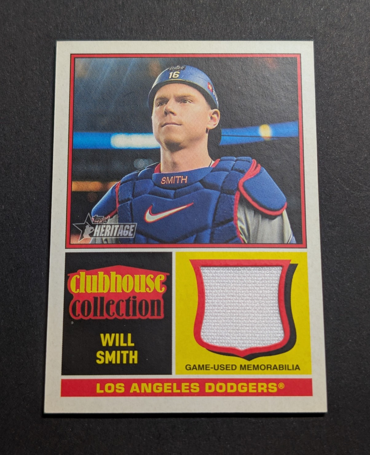 2025 Topps Heritage Clubhouse Collection Will Smith Game Used  #CCR-WS Dodgers
