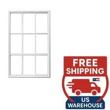Universal White 22 x 36 - 9 Lite Frame Only