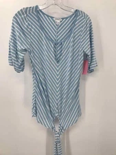 Pre-Owned Venus Blue Size Medium Stripe T-shirt