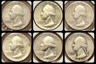 Lot of 6 Washington Quarters 1939, 1940 P D S All Mints to complete Collection