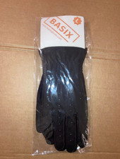 LAST ONE : BNWT Basix Synthetic Suede Gloves : Black : Size Large