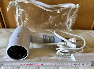 DARIO Fön / Reisefön / Haartrockner weiß 1200 W Griff klappbar + Tasche - Bild 1 von 3