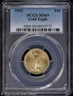 1992 $10 1/4 oz Gold Eagle PCGS MS 69 | Uncirculated UNC BU