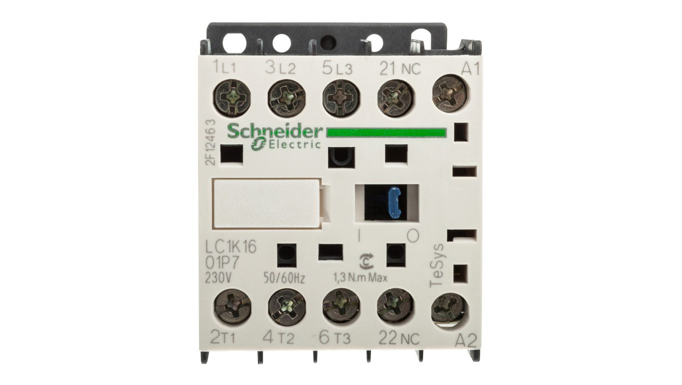 Power Contactors 16A 3P 230V AC 0Z 1R LC1K1601P7 TeSys