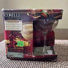 Set of 4 Corelle CALLAWAY HOLIDAY IVY 10 oz Wine Goblets Glasses Christmas