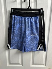 Nike Dri Fit Kids Boys Large Athletic Basketball Shorts Pockets Blue Digital